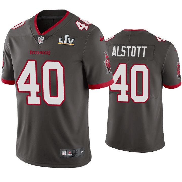 Men Tampa Bay Buccaneers #40 Mike Alstott Nike Grey Super Bowl LV Limited NFL Jersey->tampa bay buccaneers->NFL Jersey